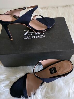 ZAC Zac Posen Black Verena Open-Toe And Heels Size 9 1/2